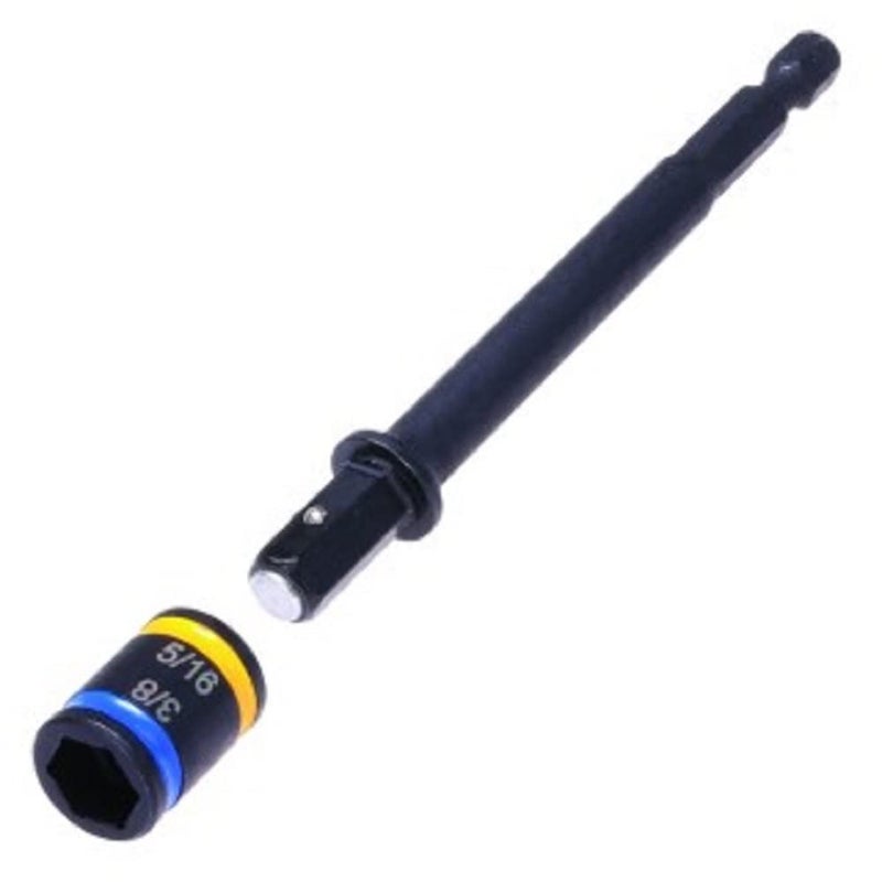 Malco C-RHEXÂ® 5/16 in. & 3/8 in. SAE 4in Shaft Length Cleanable, Reversible, Magnetic Hex Drivers | Impact Rated | Flip Bit | Flip Socket (MSHMLC1) - Image 2